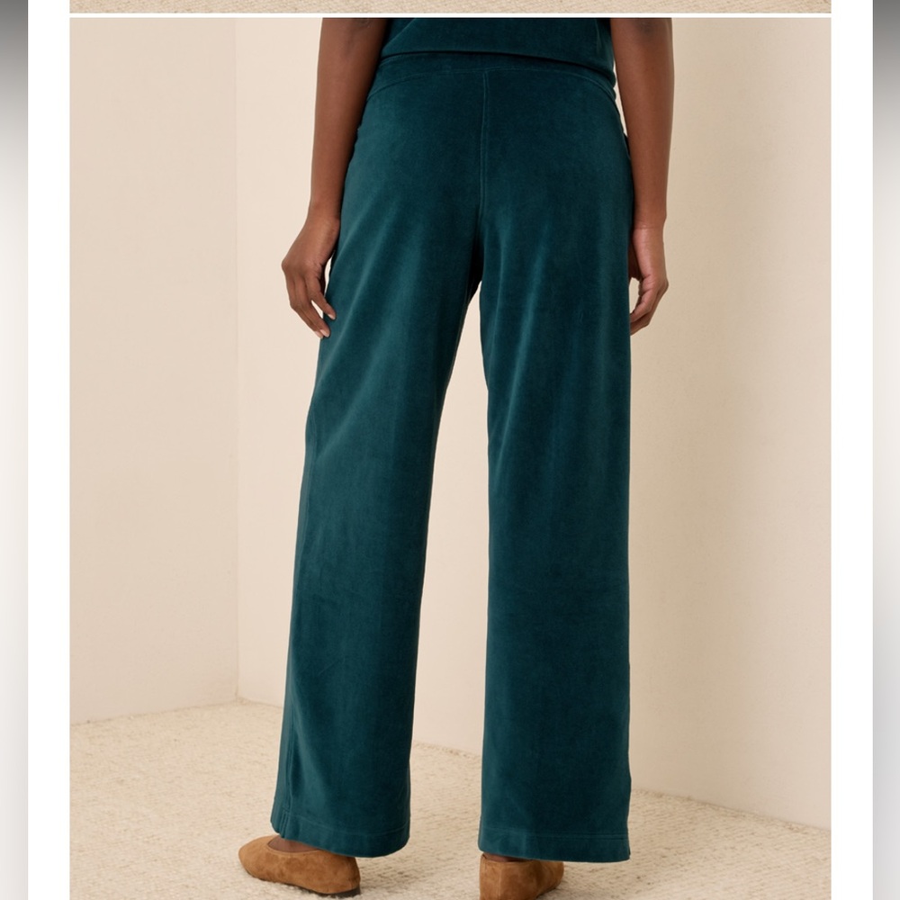 Pact Black Organic Cotton Airplane Pintuck Wide Leg Pant